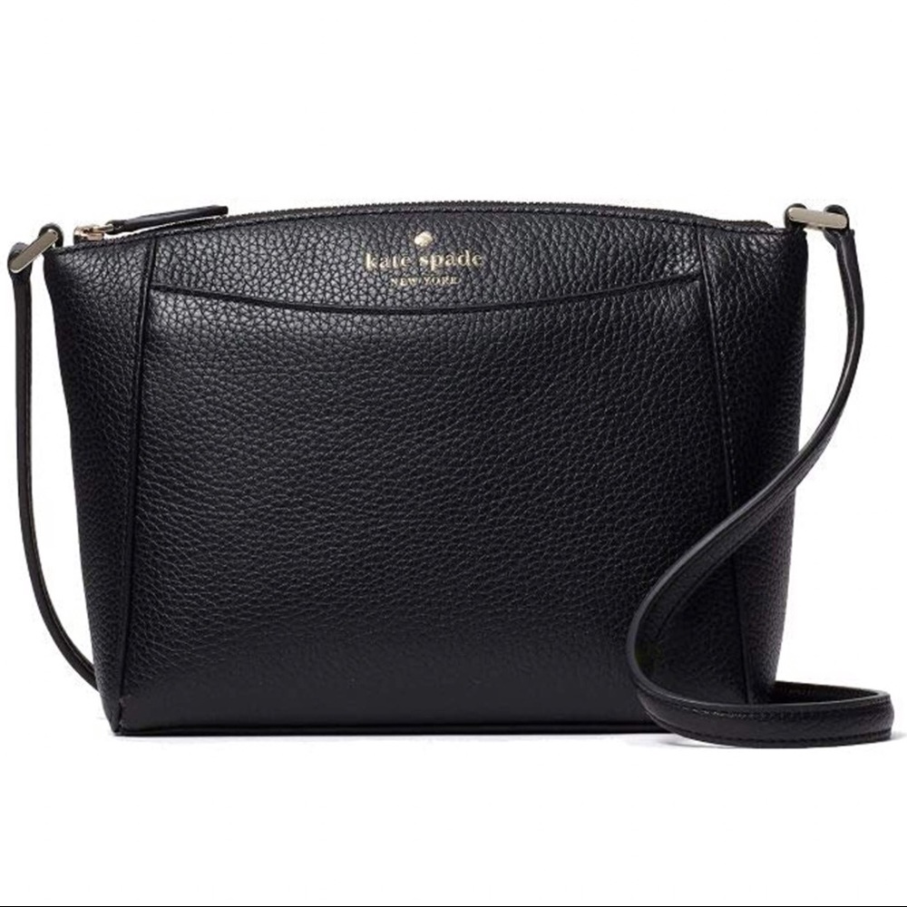 Kate Spade monica crossbody black leather handbag purse